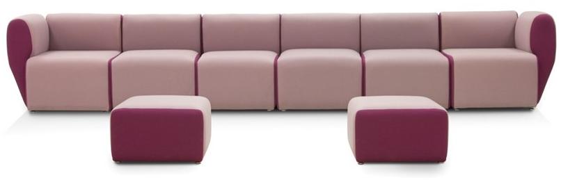 CREARTE COLLECTIONS 7-местный модульный диван из ткани Tulipa contemporain 97 - Вид №1