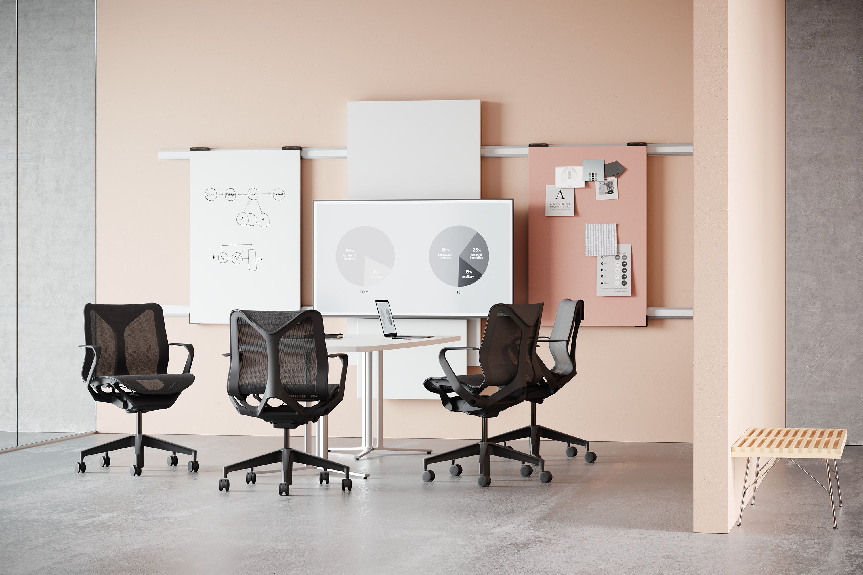 Эргономичный офисный стул с низкой спинкой Herman Miller Cosm ARCH-00114176 - Вид №25