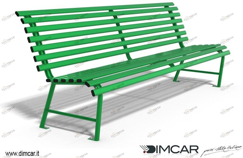 DIMCAR Металлическая скамейка в классическом стиле со спинкой City 1110