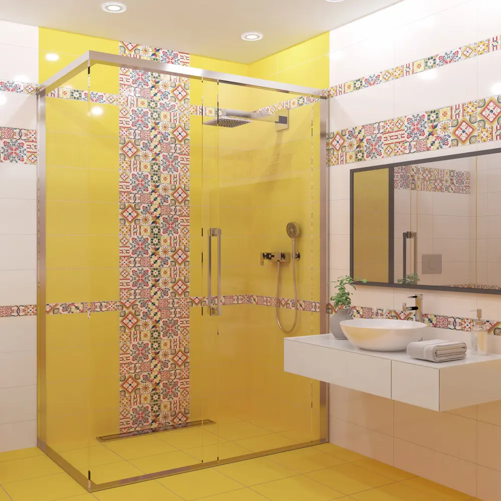 Плитка напольная Azori Festa Ochra 33.3x33.3 см 1.33 м² цвет желтый STLM-2081443 - Вид №5