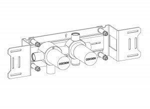 COCOON BOX11-VALVES - встраиваемая коробка горячая / холодная арматура