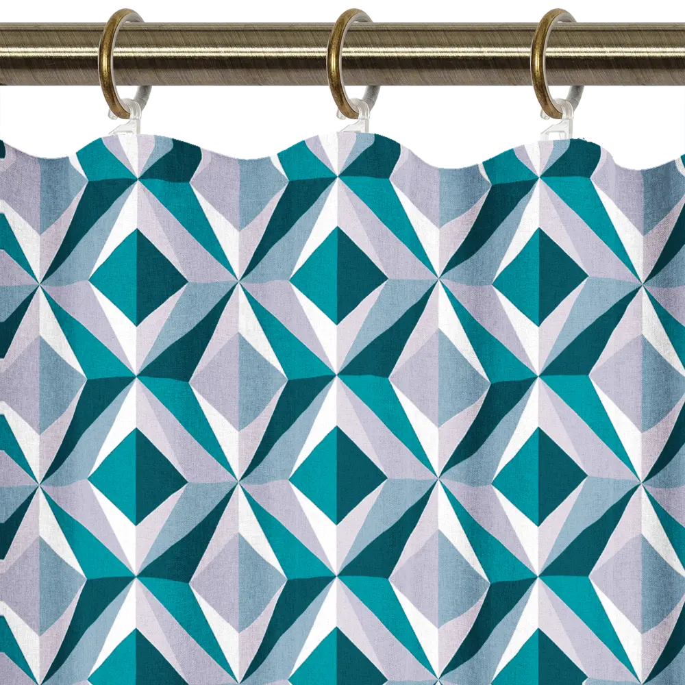 Штора на ленте для кухни «Ромбы» 145x180 см цвет мультиколор LINEN WAY STLM-2185791 - Вид №3