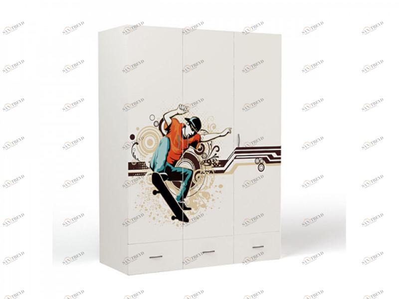 Шкаф ABC-KING 3х дверный Extreme Skate 4631147957153