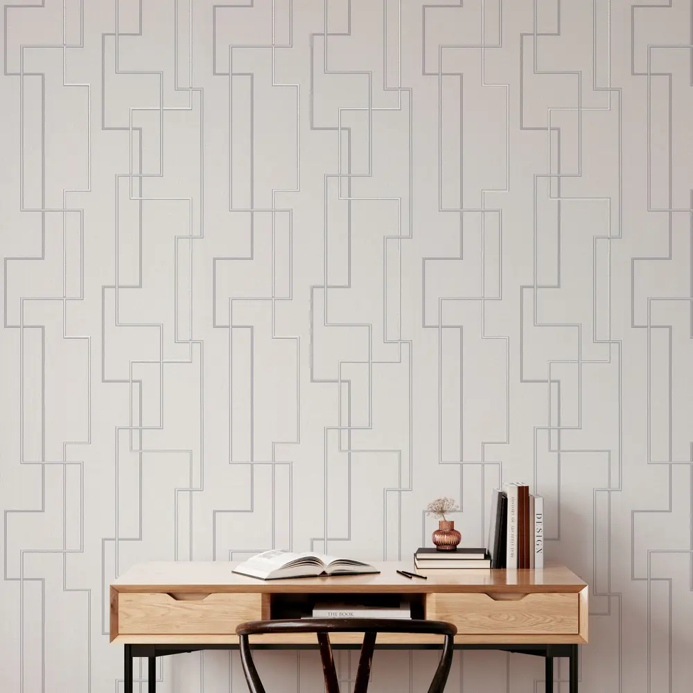 Обои виниловые Palitra Home Протект-Линия светло-серые 0.53 м HC11070-14a STLM-2000569 - Вид №4