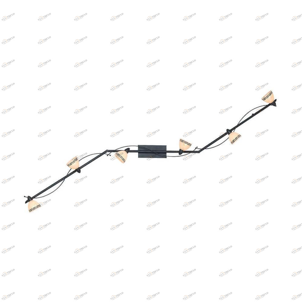 Спот потолочный галогеновый на 6 ламп графит Roma 5684-6 GLOBO ROMA 00-3891048 Черный Ceramica Globo