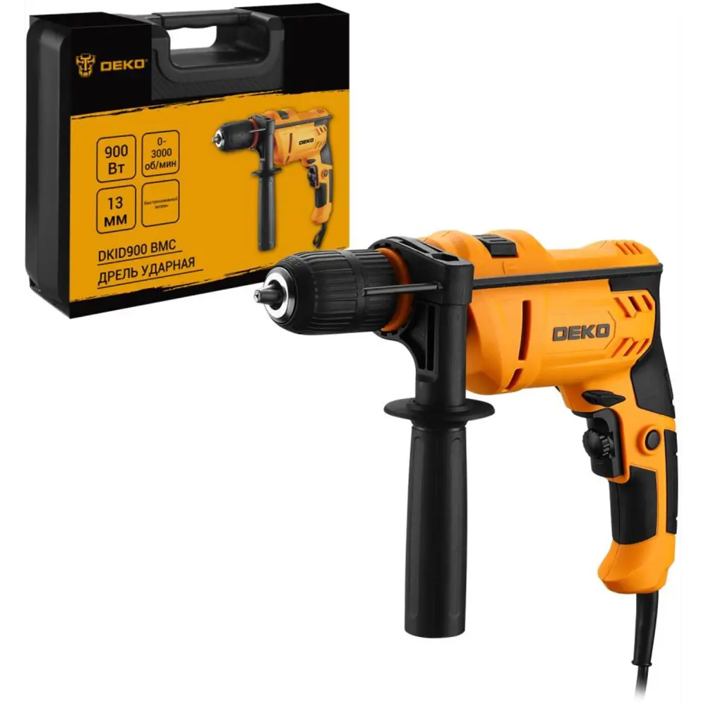 Сетевая дрель-шуруповерт DEKO DKID900 с ударным механизмом 900 Вт 89366089 STLM-0846390 - Вид №4