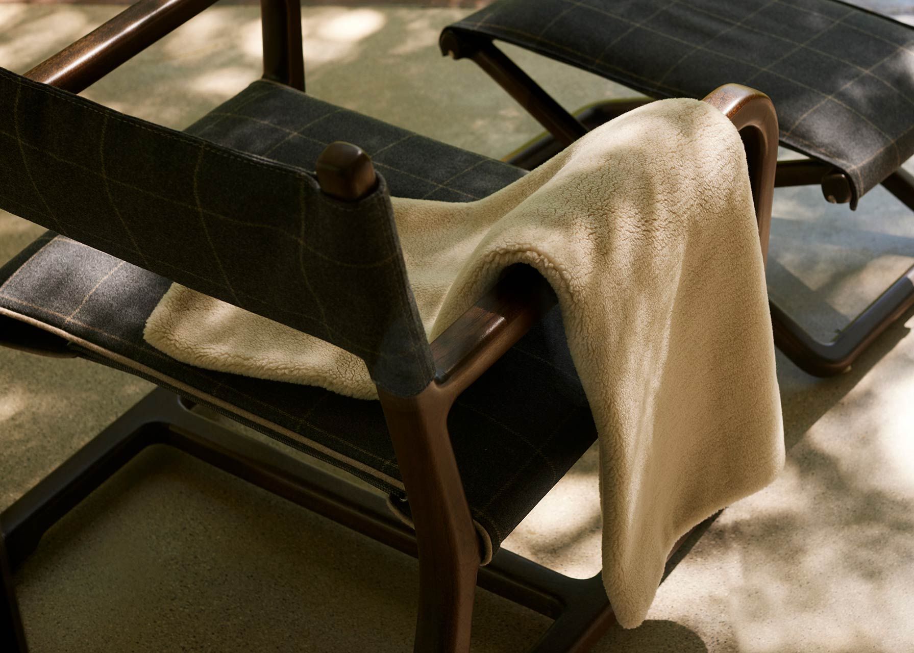 Прямоугольная Садовая подставка для ног из красного дерева и ткани Exteta Loro Piana Interiors, The Delight Chairs St. Moritz by Exteta ARCH-00106661 - Вид №16