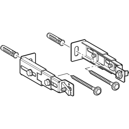 111.064.00.1 Комплект крепления ножек к задней стенке Geberit Duofix Geberit  - Вид №1