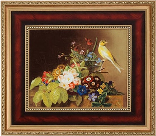 10570125 Goebel Картина 59х51 "Натюрморт с канар." Мандельбаум Фарфор 