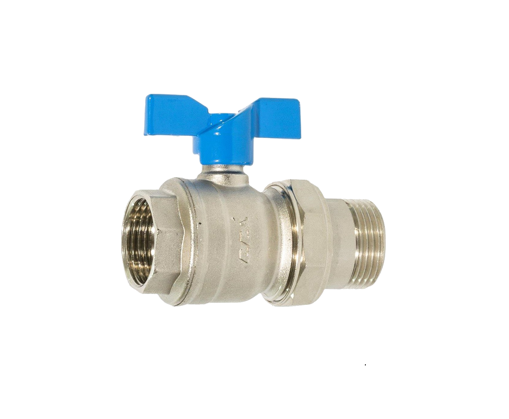 102122347  Шаровой кран 1 "- синий маховик Eca 