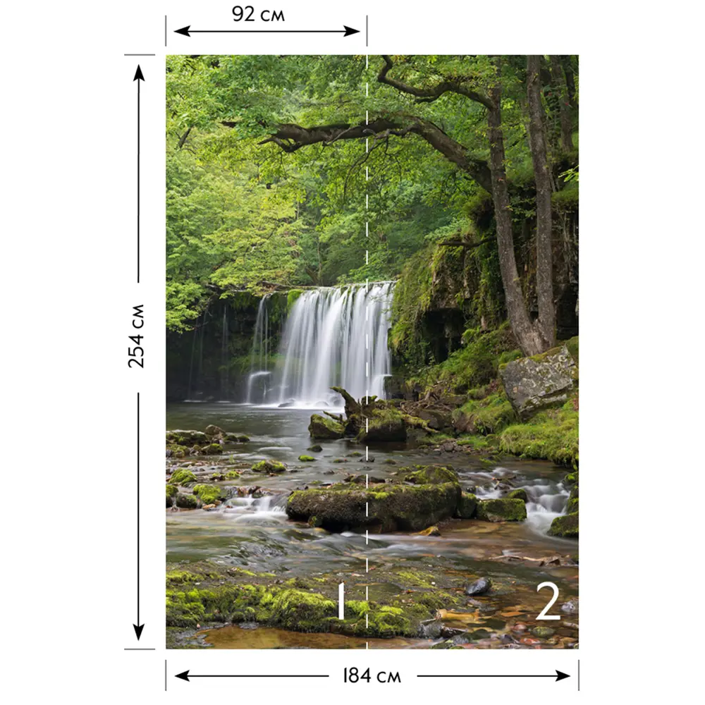 Фотообои бумажные «Снежный водопад» 184х254 см POSTERMARKET STLM-2186958 - Вид №2