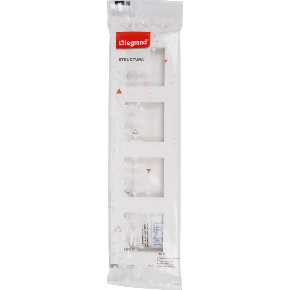 Рамка для розеток и выключателей Legrand Structura 4 поста цвет белый STLM-2127305 - Вид №4