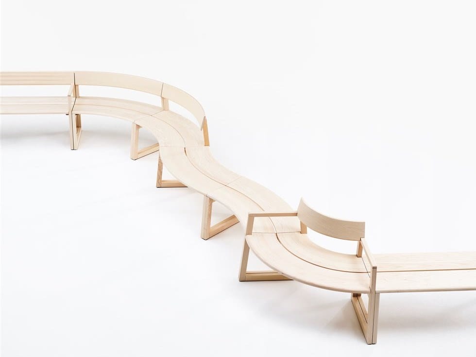 Модульная деревянная скамья без спинки Karl Andersson Meander ARCH-00026925 - Вид №2