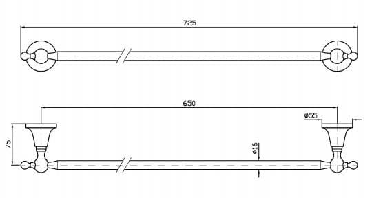 Держатель для полотенец Zucchetti Агора ARCH-00087641 - Вид №3