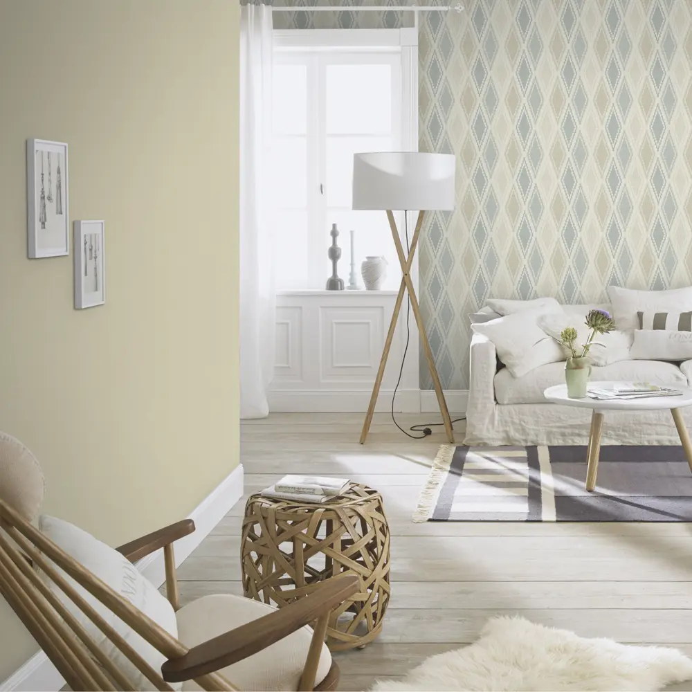 Обои флизелиновые Rasch New Wave бежевые 1.06 м 806007 STLM-2030414 - Вид №3