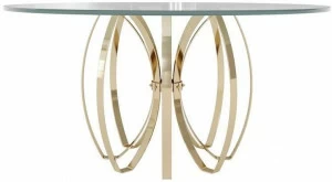 Jetclass Круглый обеденный стол из стали и стекла  Oel201, oel201b