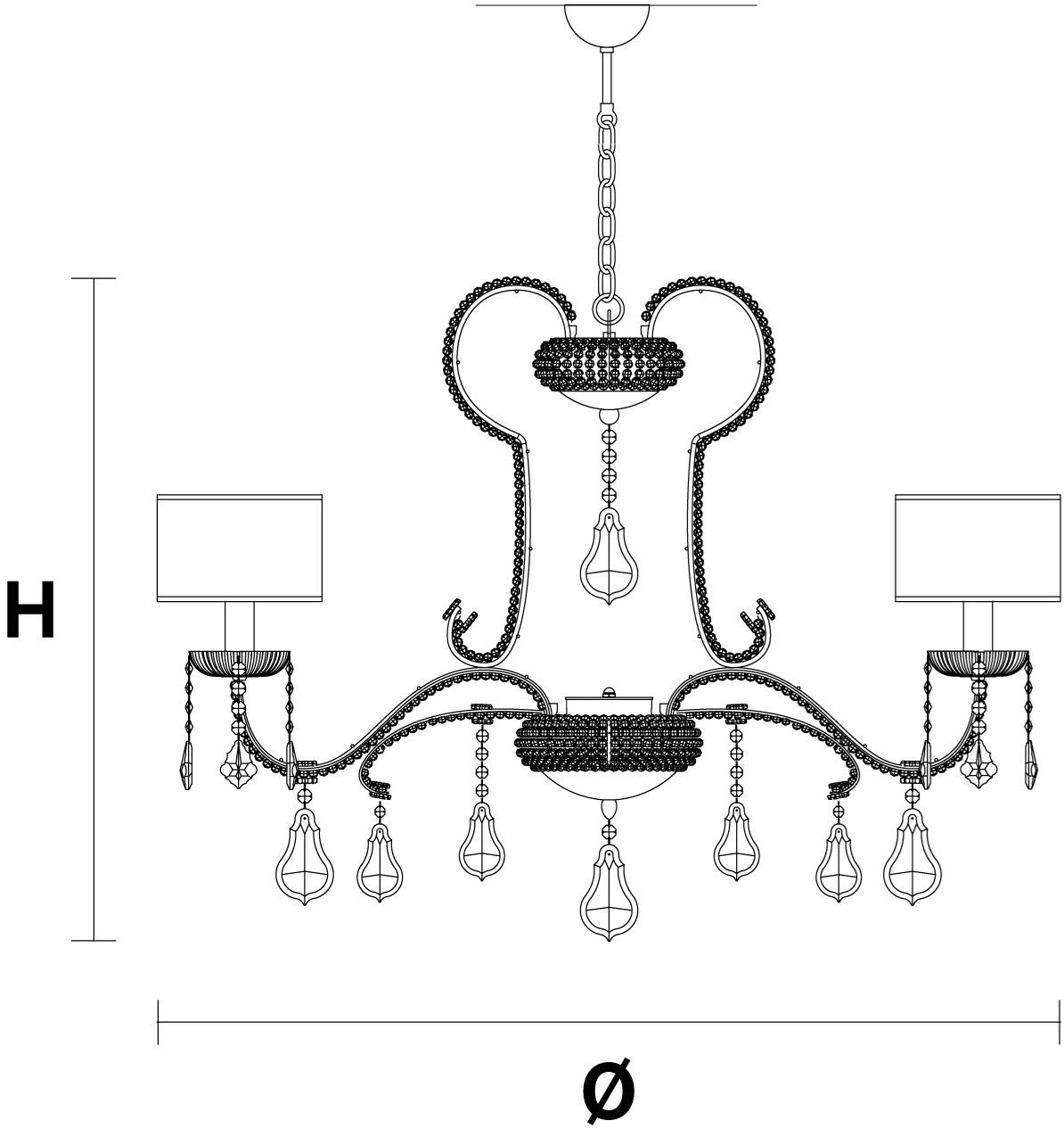 Masiero Металлическая люстра с кристаллами Galà Gala sun-id-1469243 - Вид №1