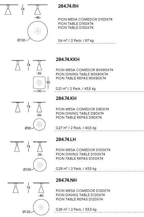 Sancal Круглый деревянный стол Pion sun-id-1490248 - Вид №5