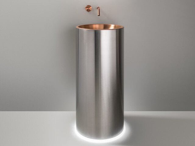 Яркий круглый умывальник из нержавеющей стали с переливом CEADESIGN умывальники ARCH-00097792