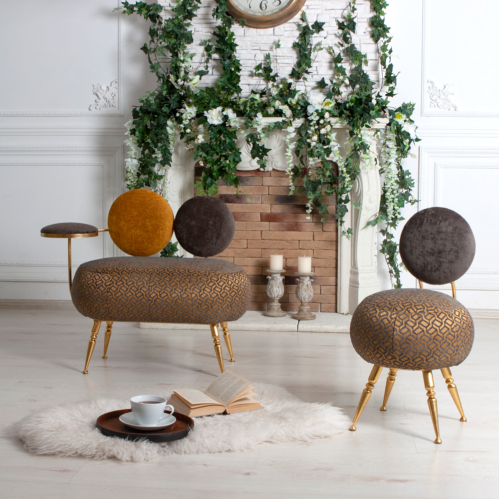 14041 Банкетка Пьяно Люкс Голд BOGACHO 4627174556148 - Вид №2