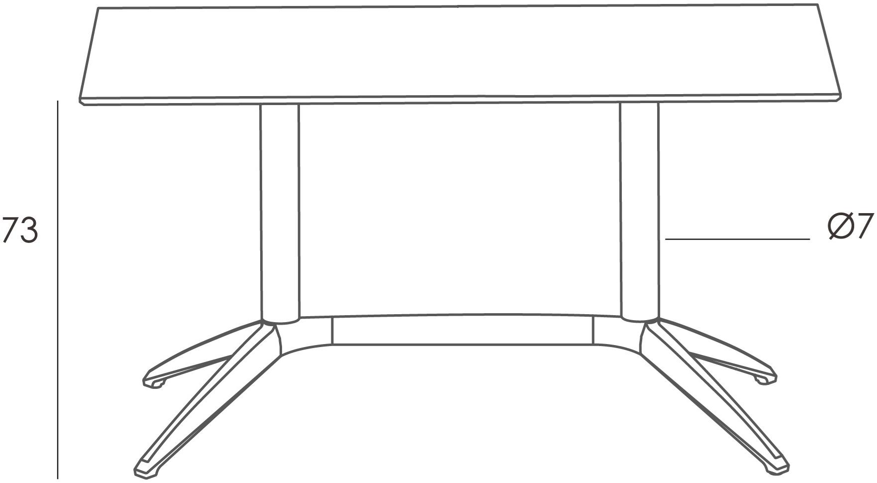 Ezpeleta Прямоугольный садовый стол из полипропилена и hpl Quatro Mhk-qufh - Вид №2