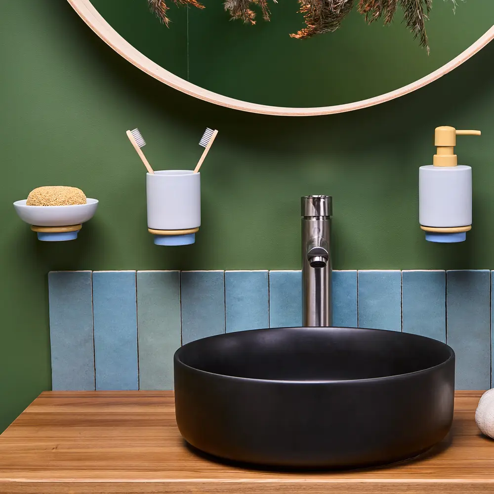 Мыльница Moroshka Antrim настенная керамика цвет бело-голубой STLM-2027470 - Вид №9