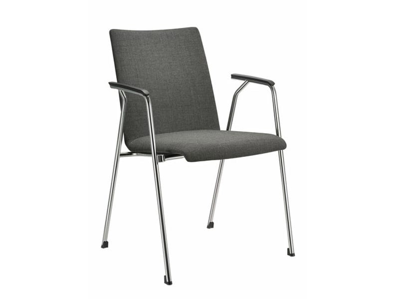 Штабелируемый стул для конференций из ткани с подлокотниками Brunner First ARCH-00103596