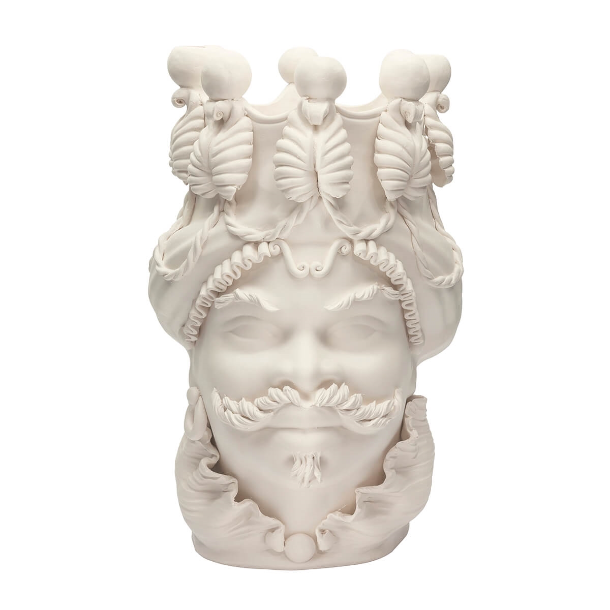 200838-WT ABHIKA ВАЗА МУЖСКАЯ MORO С ПОДСВЕЧНИКОМ WHITE MATT  - Вид №3