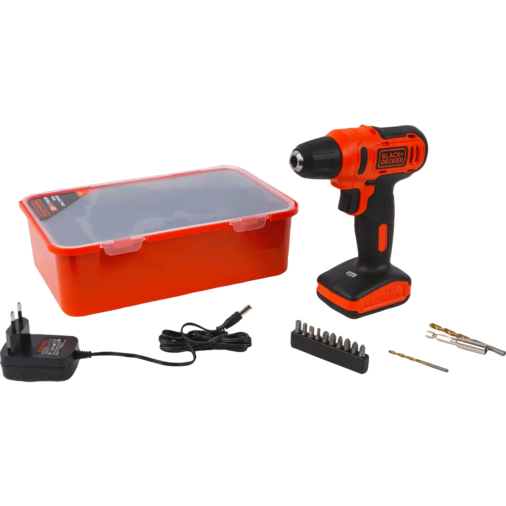 Дрель-шуруповерт аккумуляторная Black&Decker LD12, 12 В Li-ion 1.5 Ач BLACK + DECKER STLM-2089910 - Вид №3
