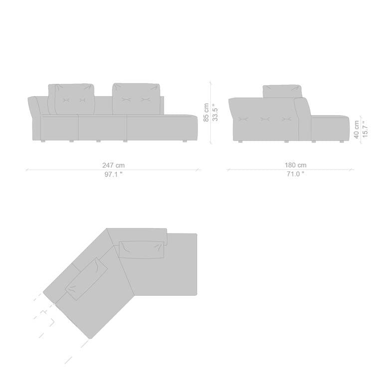 Съемный диван из ткани CASSINA Sengu ARCH-00093815 - Вид №24
