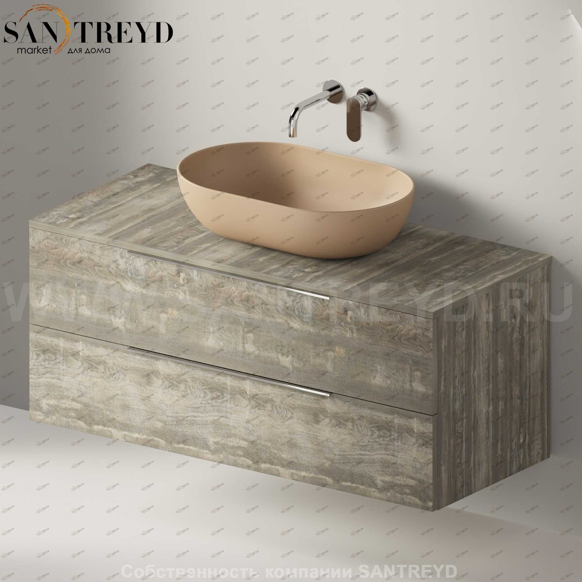 Flaminia BOX Настенная тумба для раковины 120 см с 2-мя ящиками BX949.WE Ceramica Flaminia BX949WE