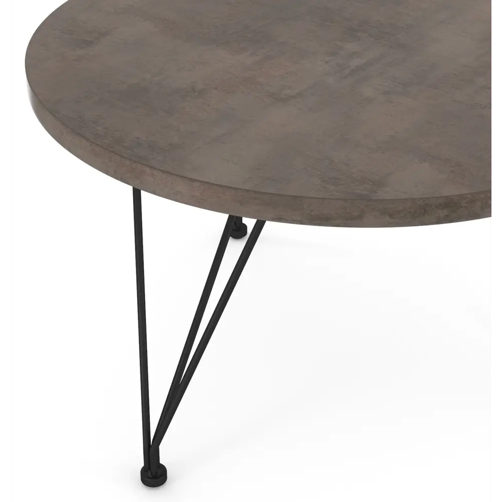 Журнальный столик Lap круглый 60x60x38 см черный Sheffilton STLM-2056436 - Вид №2