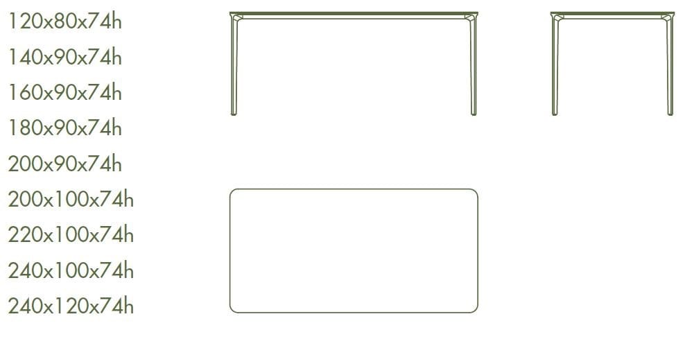 Керамический прямоугольный садовый стол Sovet Italia тонкий ARCH-00082879 - Вид №5