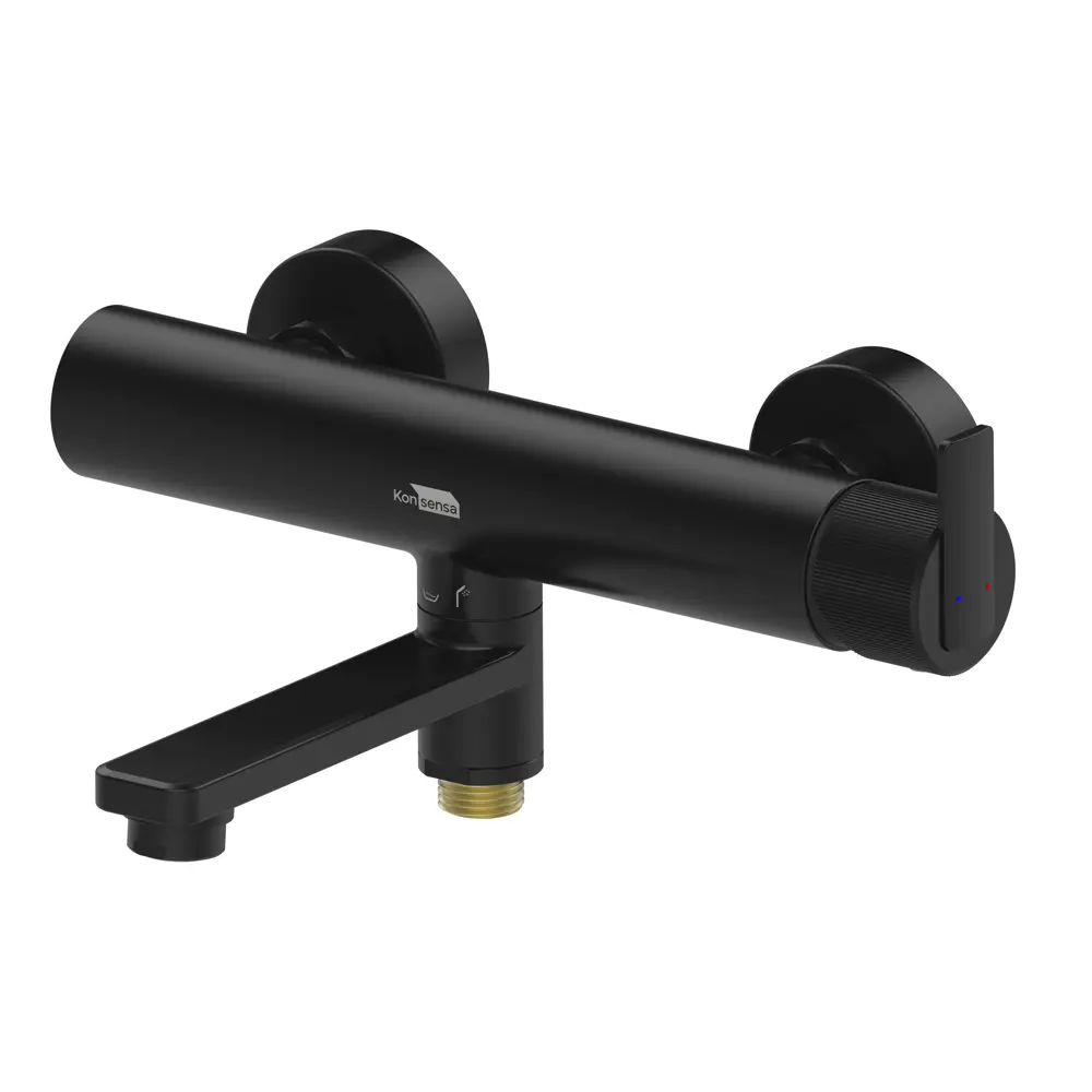 Смеситель для ванны KONSENSA Теано однорычажный цвет черный матовый STLM-2203947