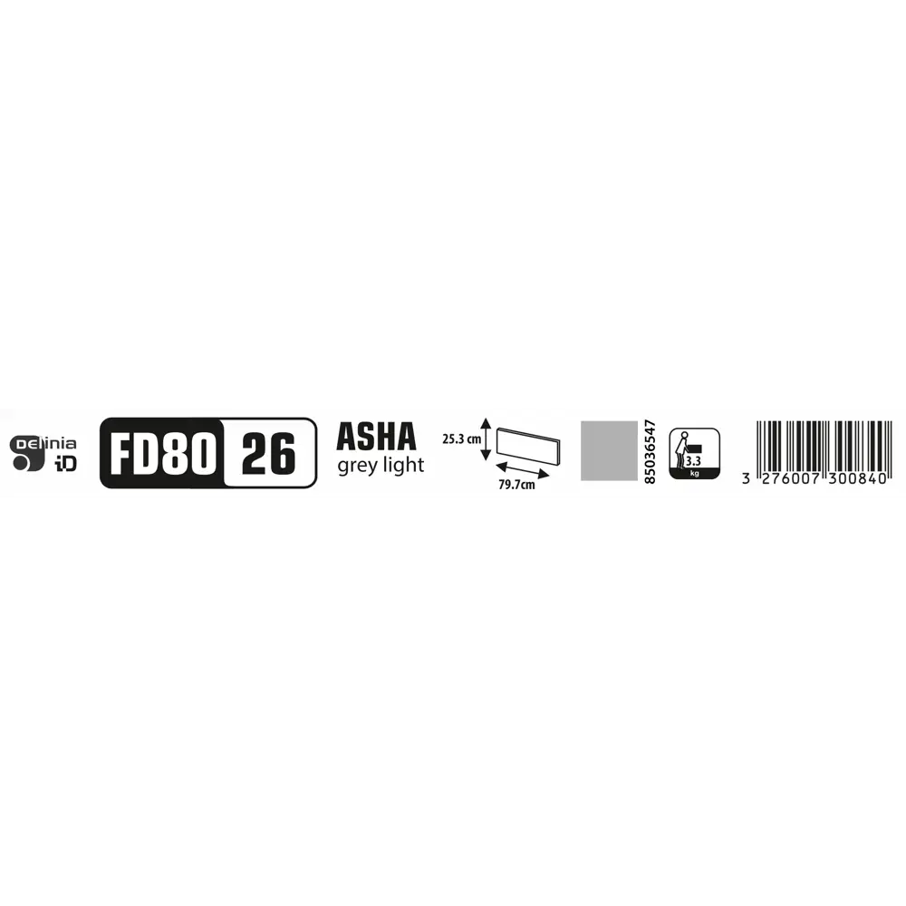 Фасад кухонный DELINIA ID Аша грей 79.7×25.3 см - глянцевый и практичный 85036547 STLM-0057840 - Вид №11
