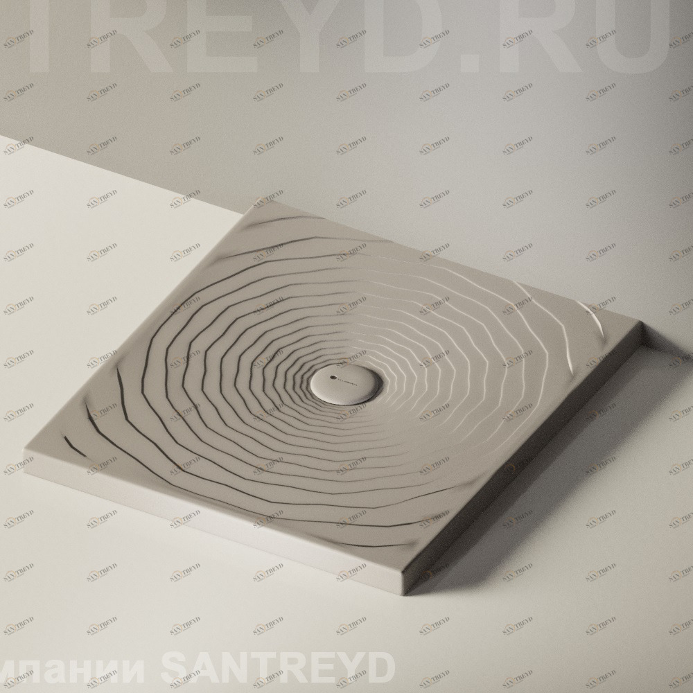 Flaminia WATER DROP Душевой поддон 80 см серый DR80.1019 Ceramica Flaminia DR801019