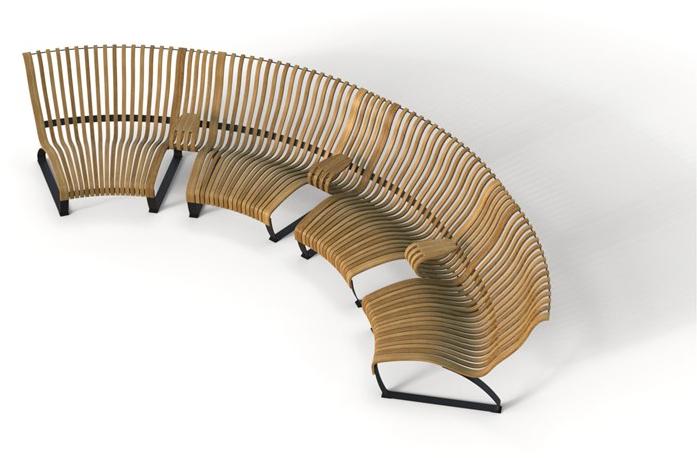 Green Furniture Concept Скамья со спинкой Nova c sun-id-1377962 - Вид №3