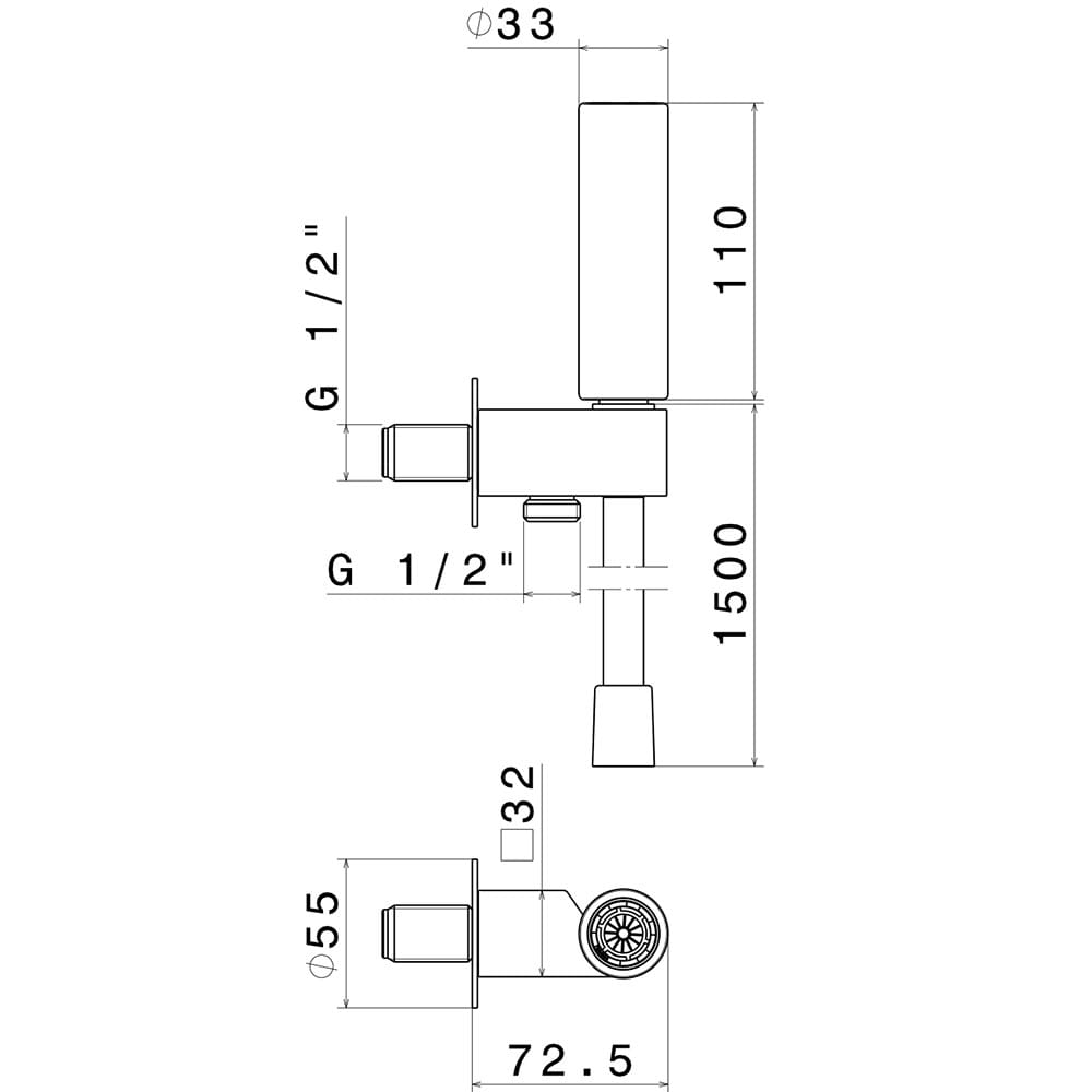 Ручной душ с шлангом с держателем Newform HYDROTHERAPY SHOWER SET ARCH-00038416 - Вид №2