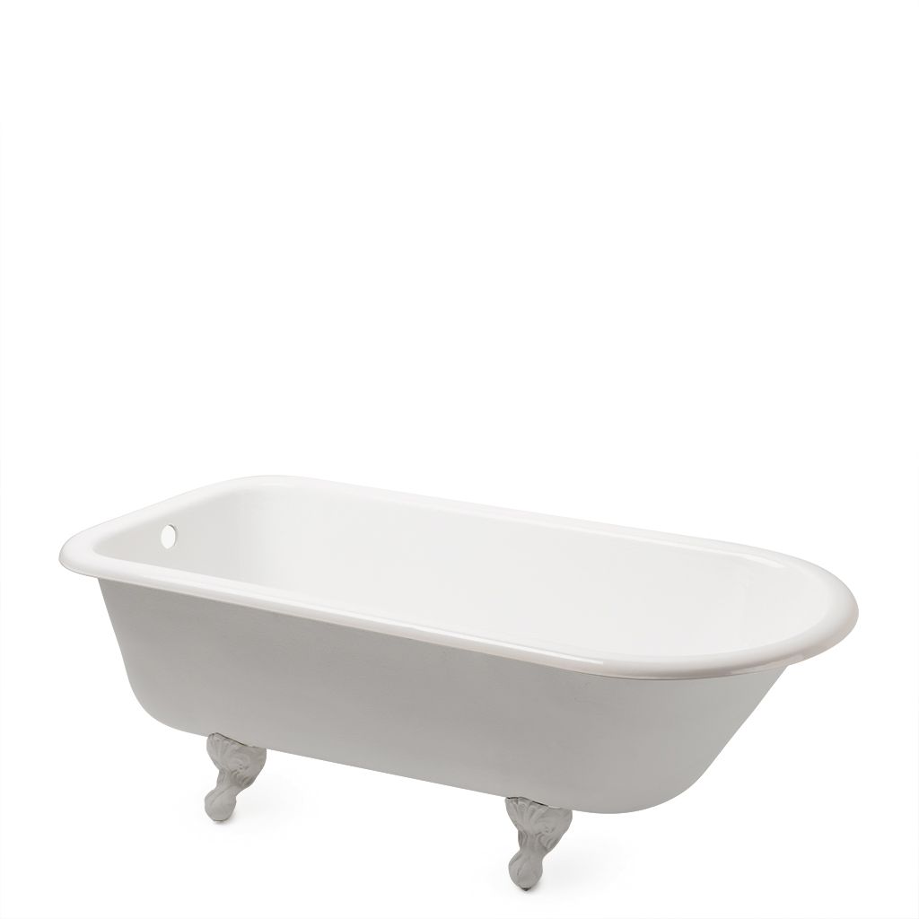 SABT61 Saxby 61 "x 30" x 23 "Отдельно стоящая овальная чугунная ванна с ножками Waterworks 