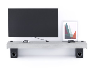 Меламинированный подвесной ТВ-шкаф со встроенным беспроводным зарядным устройством