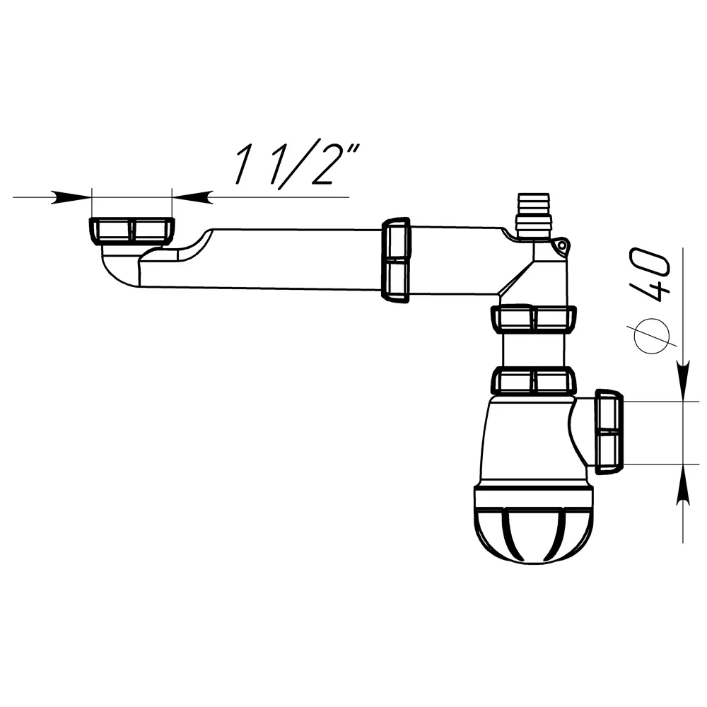 Сифон Equation для раковины поворотный 40 мм в цвете Никель 89209835 STLM-1410125 - Вид №7
