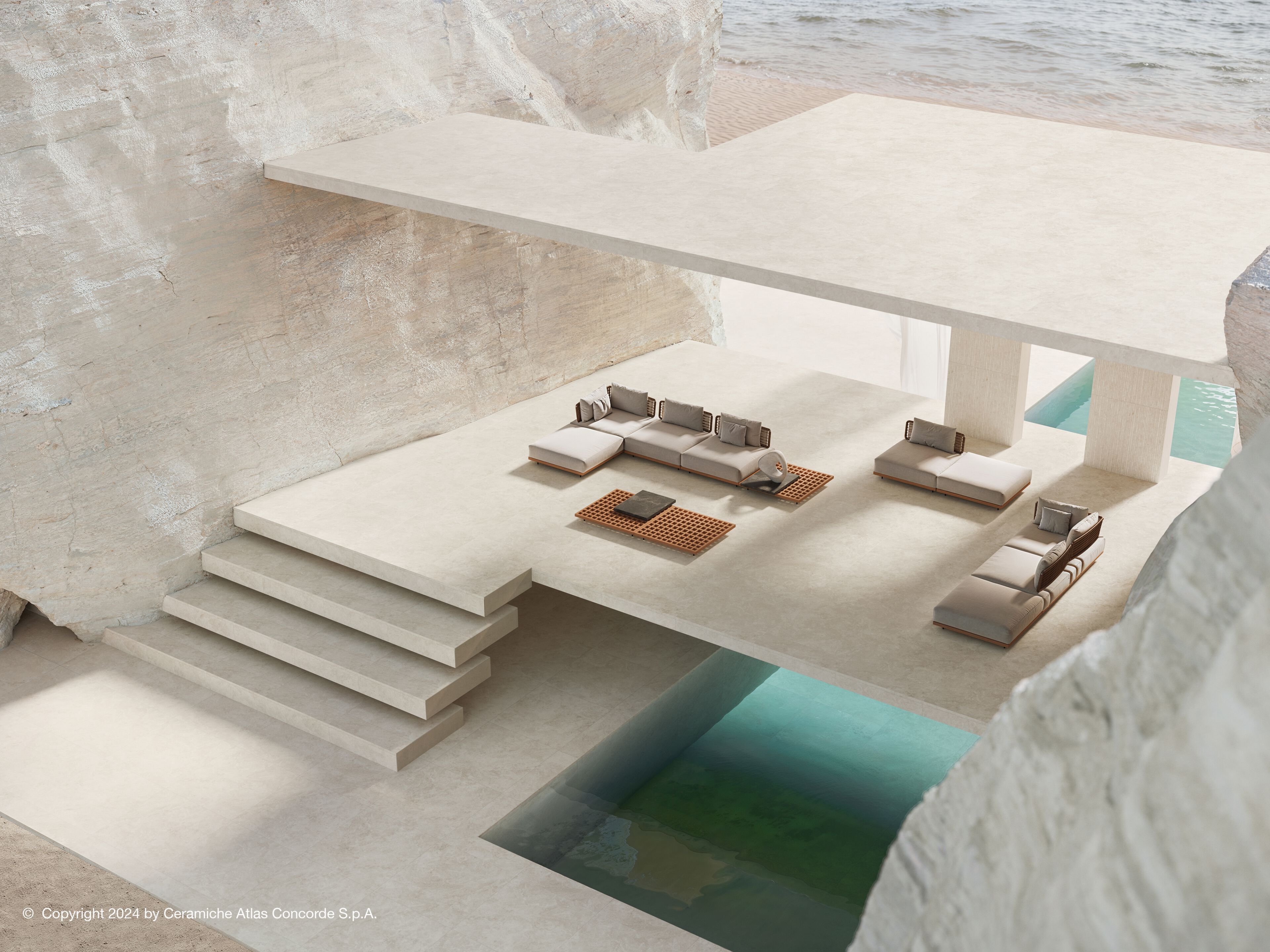 Пол / облицовка керамогранита с эффектом камня Atlas Concorde Boost Icor ARCH-00113949 - Вид №7