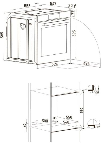 Grundig Встраиваемая многофункциональная пиролитическая печь  7754789010  - Вид №1
