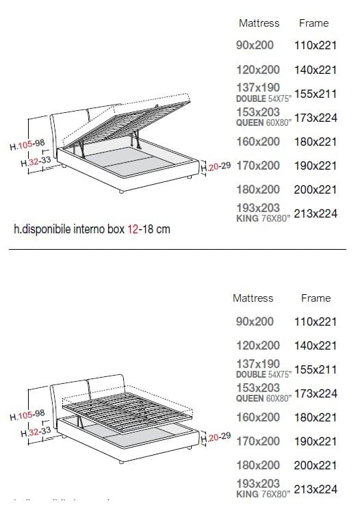 Двуспальная кровать для хранения Bolzan Feel ARCH-00033906 - Вид №3