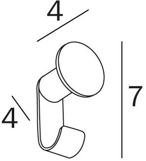 INDA® Крючок для халата / полотенцедержатель  Av120b  - Вид №1