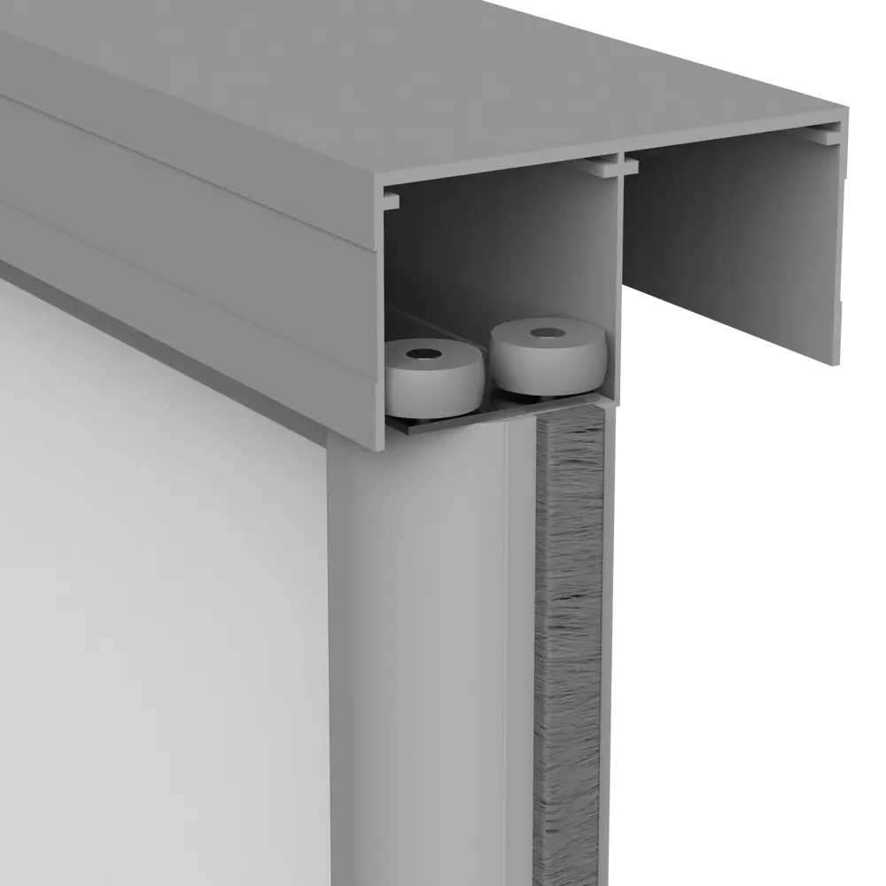 Дверь-купе KONSENSA 225.5x90.4 см МДФ цвет белый профиль матовое серебро STLM-2014971 - Вид №4