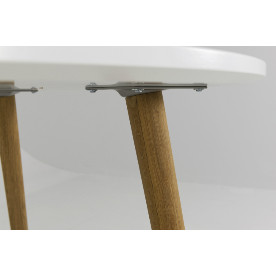 Стол обеденный, круглый,  Tenzo Dot, дуб, Ø110 см, белый 1685001 - Вид №2