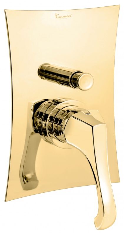 76019OR Внутристенный смеситель Ares на 2 выхода, цвет золото EMMEVI