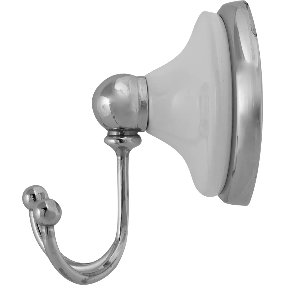 Крючок двухрожковый Brissen Aster цвет хром белый STLM-2113636 - Вид №1