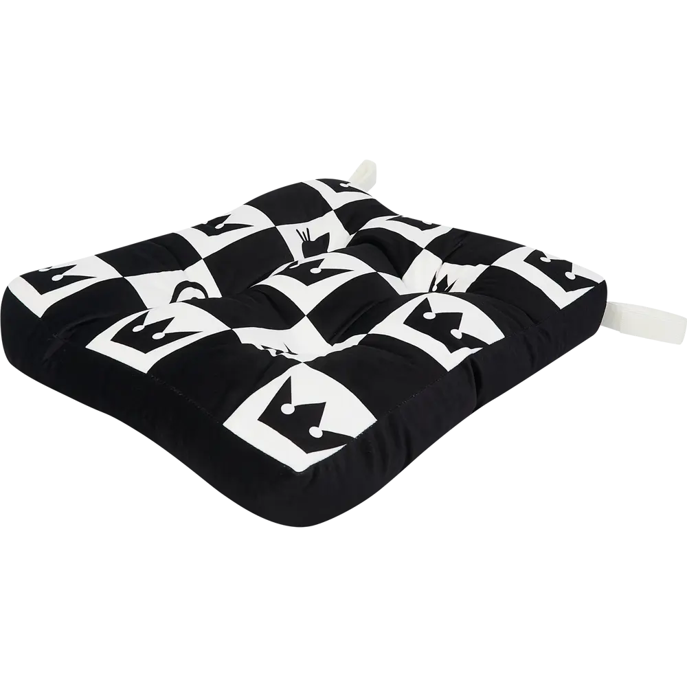 Подушка на стул King 40х40 см цвет черно-белый SEASONS STLM-2136448 - Вид №1